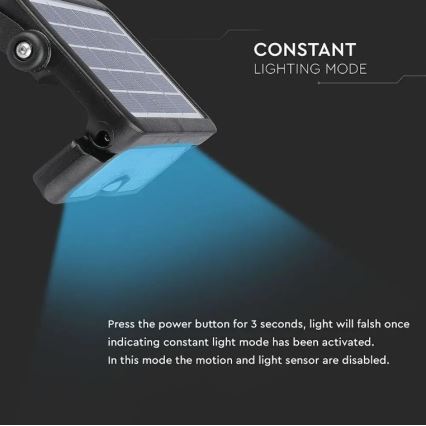 LED päikeseenergia prožektor anduriga LED/5W/3,7V IP65 4000K 3000 mAh