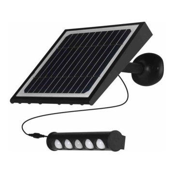 LED päikeseenergia seinavalgusti liikumis- ja hämarustundlikuga LED/8W/3,7V 4000 mAh 4000K IP65