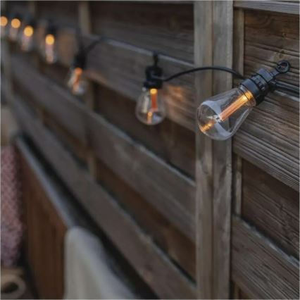 LED päikeseenergial töötav dekoratiivne valguskett 10×LED/0,6 W/1,2 V 4,5 m IP44 800 mAh