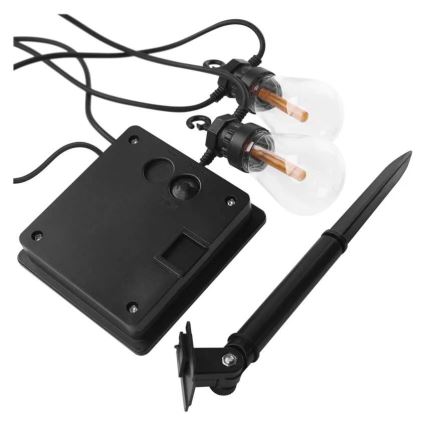 LED päikeseenergial töötav dekoratiivne valguskett 10×LED/0,6 W/1,2 V 4,5 m IP44 800 mAh