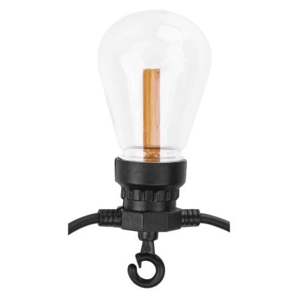 LED päikeseenergial töötav dekoratiivne valguskett 10×LED/0,6 W/1,2 V 4,5 m IP44 800 mAh