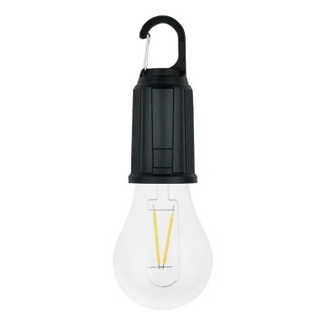 LED-päikeselaetav latern LUMINA LUMO, LED/USB, 300 mAh, must