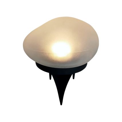 LED päikeselamp 2xLED/1,2V 300 mAh IP44 must/valge