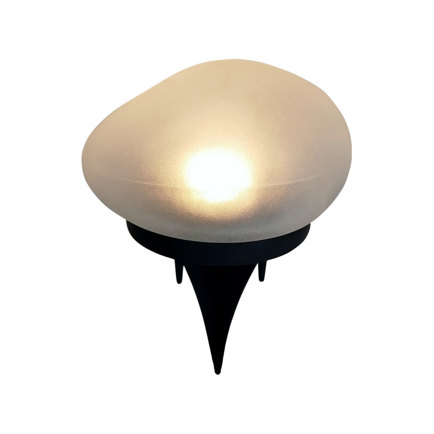 LED päikeselamp 2xLED/1,2V 300 mAh IP44 must/valge