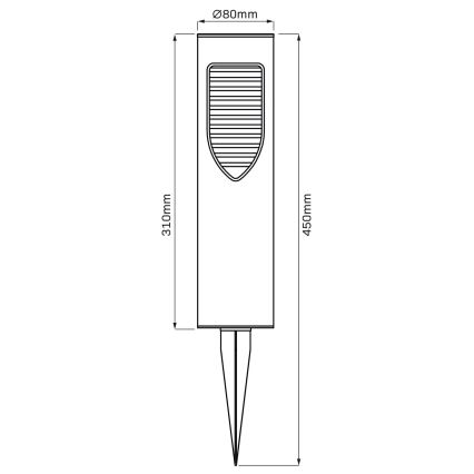 LED päikeselamp ADDIS LED 1,2 V 600 mAh IP44 must
