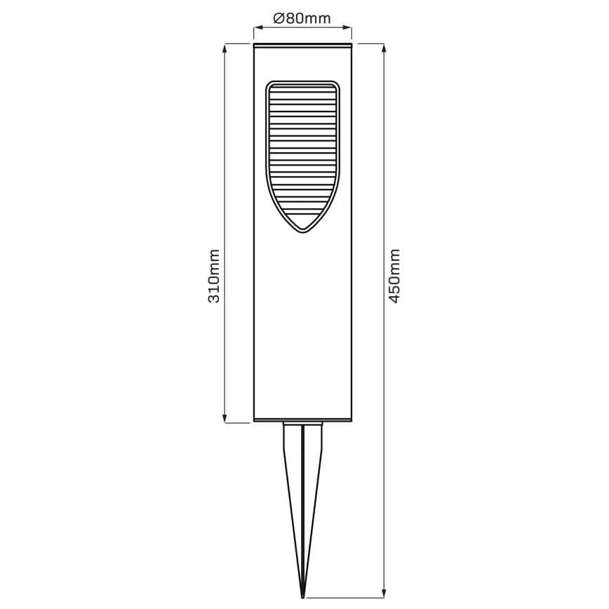 LED päikeselamp ADDIS LED 1,2 V 600 mAh IP44 must