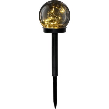 LED päikeselamp anduriga GLEAM LED/1,2V 3000K IP44 40 mAh suitsuhall/must