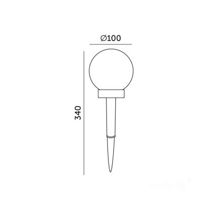 LED-päikeselamp anduriga SPHERE, LED/1,2 V, 4000 K, IP44, 40 mAh, läbimõõt 10 cm