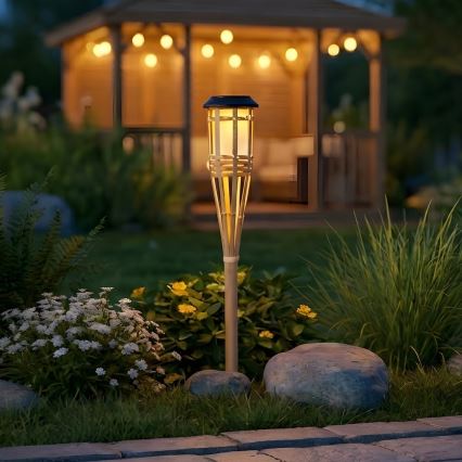 LED päikeselamp BAMBOO LED/1,2V 150 mAh 1800K 56 cm IP44 beež
