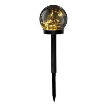 LED päikeselamp GLEAM LED/1,2 V 3000 K IP44 40 mAh suitsune/must