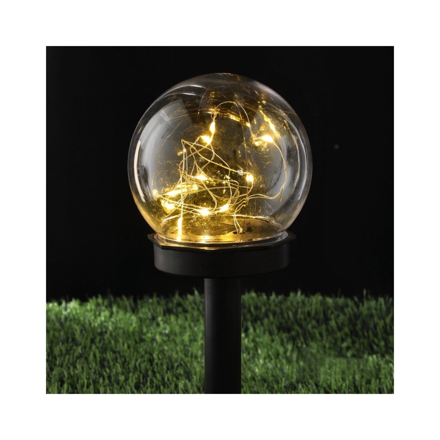 LED päikeselamp GLEAM LED/1,2V 3000K IP44 40 mAh läbipaistev/must