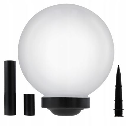 LED päikeselamp LED/1,2V 6500K 200 mAh läb. 25 cm IP44 valge/must