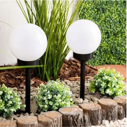 LED päikeselamp LED/1,2V 6500K 200 mAh läbimõõt 10 cm IP44 valge/must