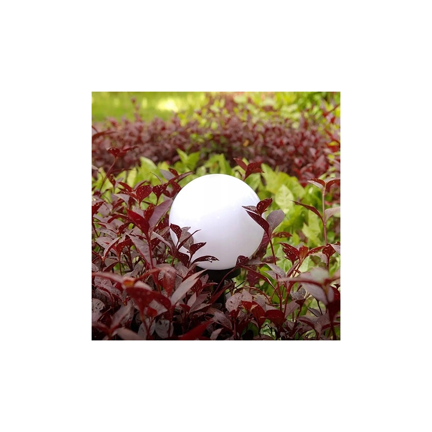 LED päikeselamp LED/1,2V 6500K 200 mAh läbimõõt 15 cm IP44 valge/must