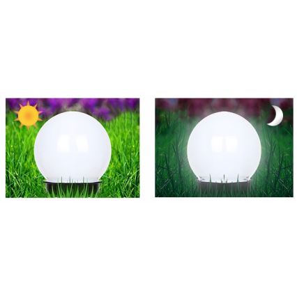 LED päikeselamp LED/1,2V 6500K 200 mAh läbimõõt 15 cm IP44 valge/must