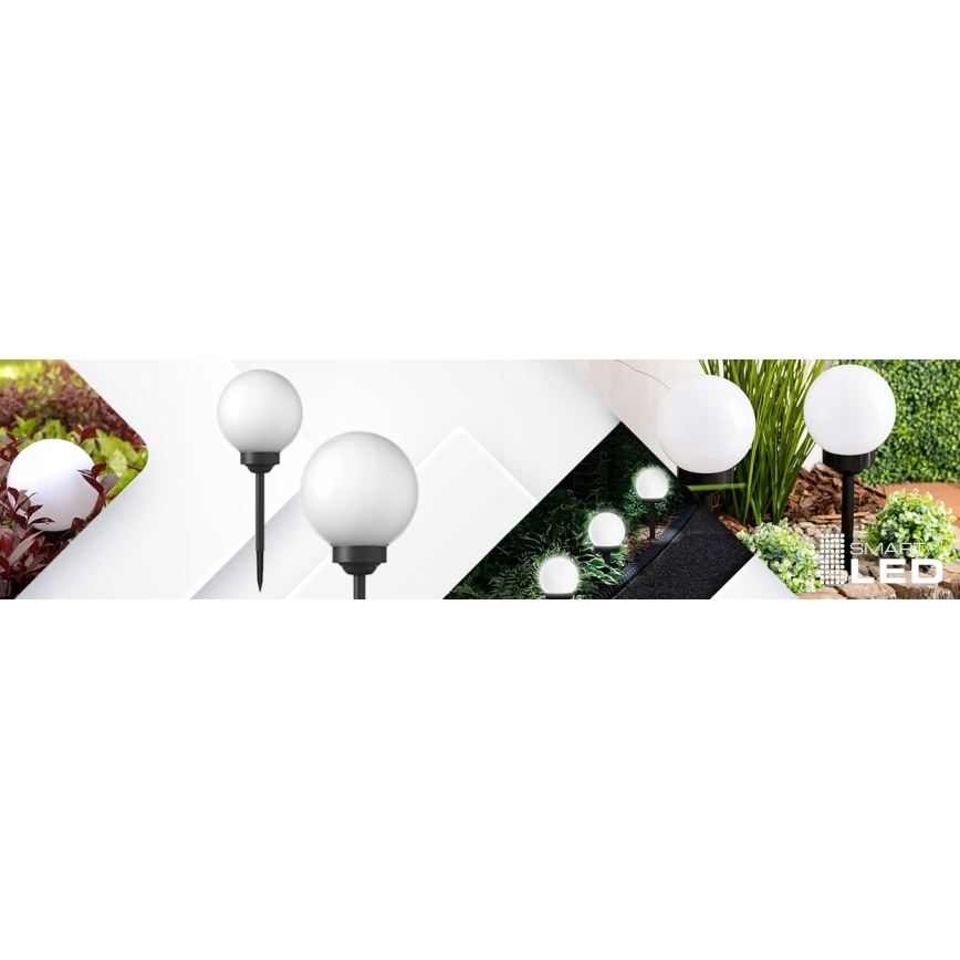 LED päikeselamp LED/1,2V 6500K 200 mAh läbimõõt 20 cm IP44 valge/must