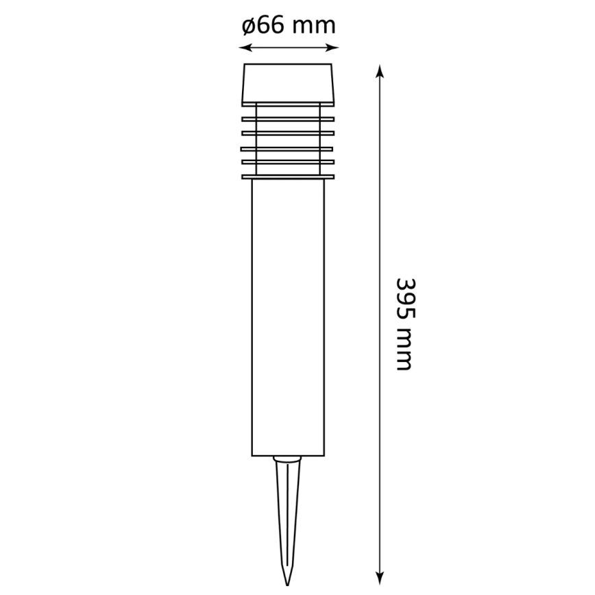 LED päikeselamp MARTIN LED/1,2V 150 mAh IP44 must