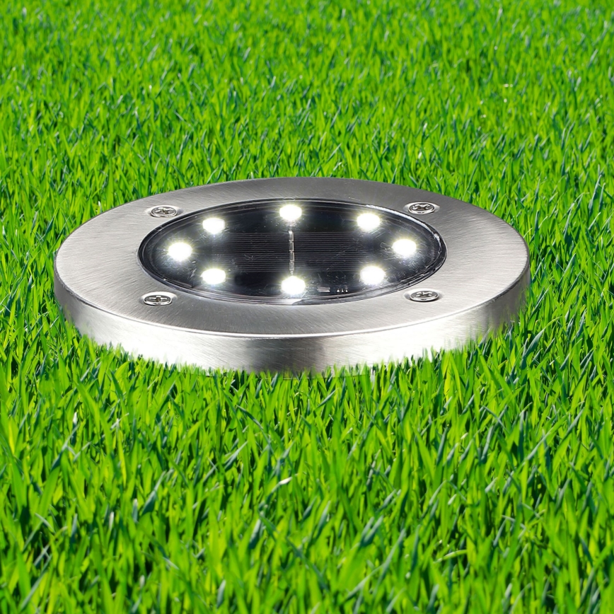 LED päikeselamp SOLLY, 1,2 V, 6500 K, läbimõõt 11,5 cm, 300 mAh, IP44, kroomitud