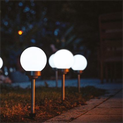 LED-päikeselamp SPHERE anduriga, 1,2 V, 4000 K, IP44, 200 mAh, läbimõõt 20 cm