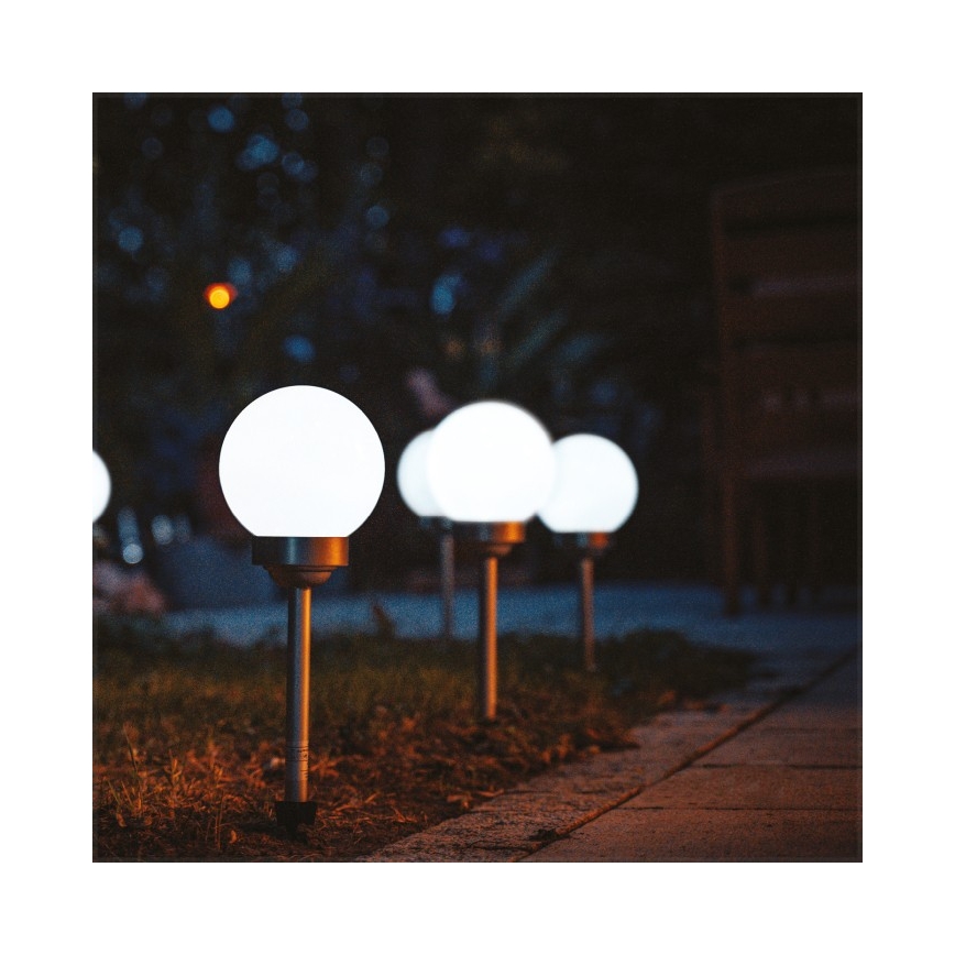 LED päikeselamp SPHERE LED/1,2V 4000K IP44 200 mAh läbimõõt 20 cm