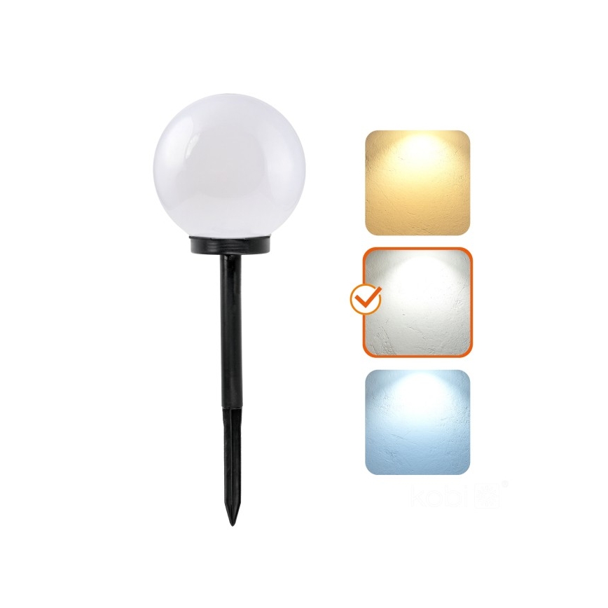 LED päikeselamp SPHERE LED/1,2V 4000K IP44 200 mAh läbimõõt 20 cm