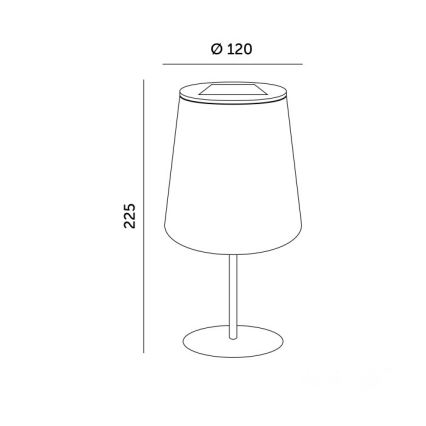 LED päikeselaualamp LUVETRA LED/1xAA 4000K IP44 200 mAh valge