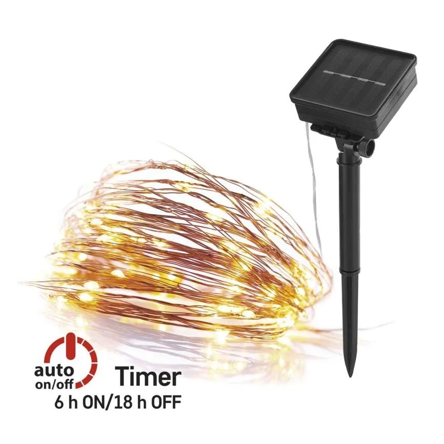 LED päikesevalgusketi LED/2,4W/1,2V 1xAA 15 m IP44 3000K 600 mAh