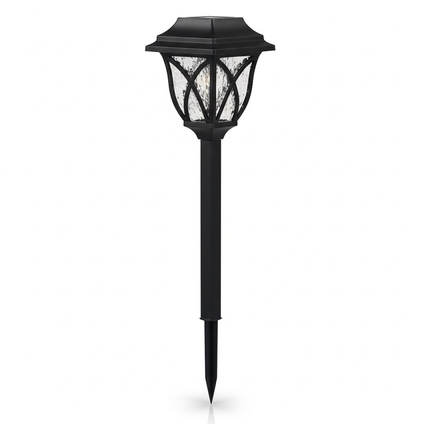 LED päikesepaneeliga aialamp LAWN LED/1,2V 100 mAh 3000K 44 cm IP44 must