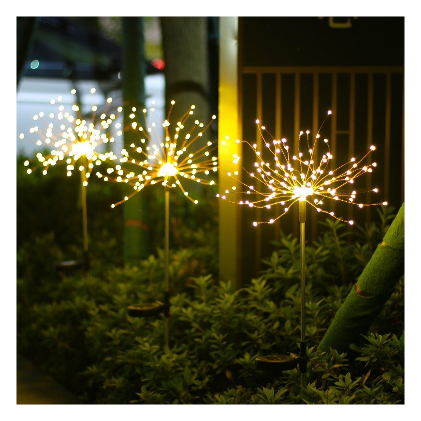 LED Päikesepaneeliga dekoratiivne valgusti 140xLED/1,2V 3000K 84 cm 600 mAh IP44