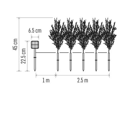 LED päikesepaneeliga dekoratsioon 50xLED/3W/1,2V 600 mAh IP44