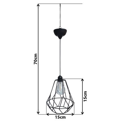 LED Päikesepaneeliga lühter KATTY 1,2V 300 mAh IP44