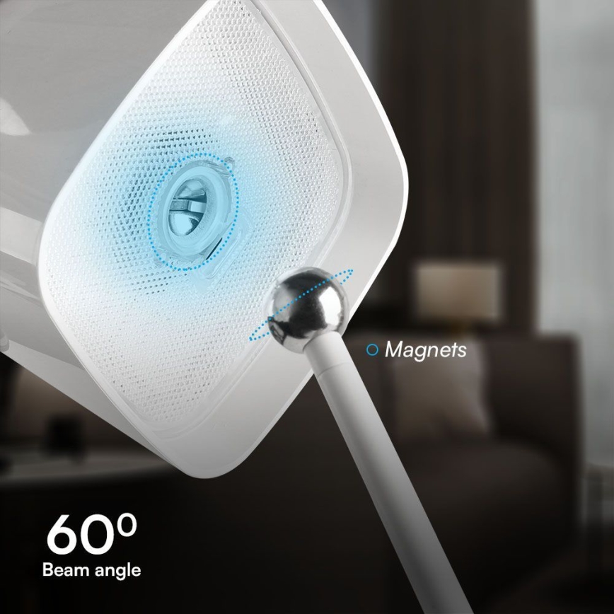 LED Päikesepaneeliga hämardatav magnetiga puutetundlik laetav laualamp LED/5W/5V 3000-6000K 3600 mAh IP65 valge