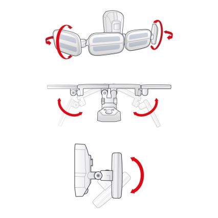 LED Päikesepaneeliga prožektor anduriga 4xLED/2,5W/6V IP65 + pult