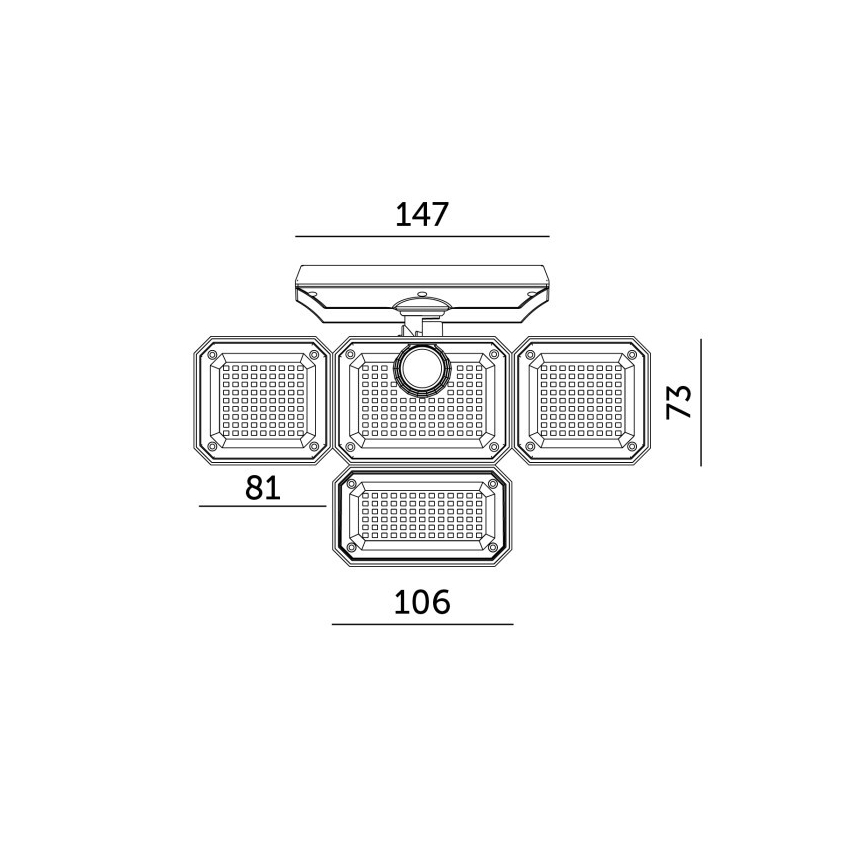 LED päikesereflektor anduriga GLOW LED/2,5W/3,7V 6500K IP44 2400 mAh + kaugjuhtimispult