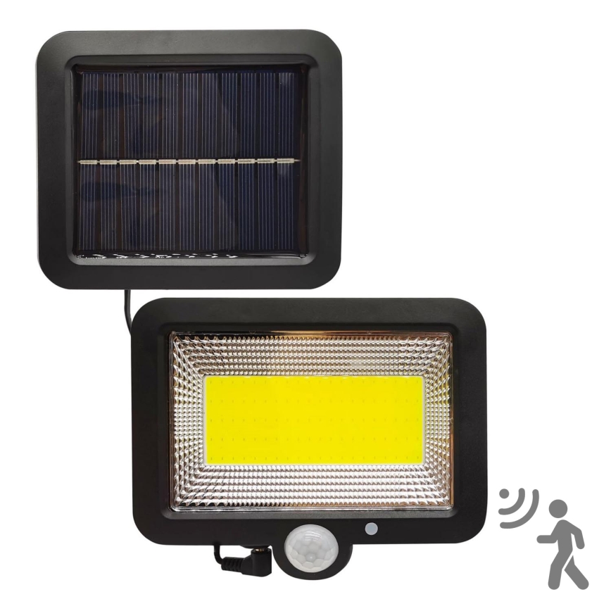 LED Päikesepaneeliga prožektor koos anduriga DUO LED/1W/3,7V 1200 mAh IP44
