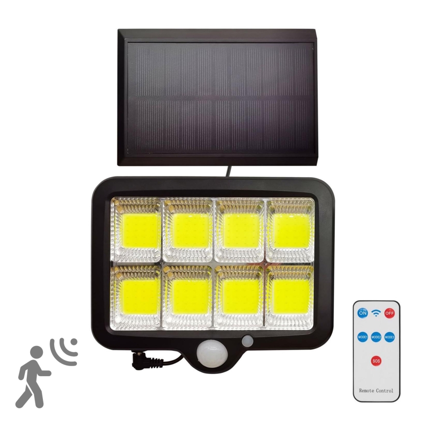 LED Päikesepaneeliga prožektor koos anduriga INTEGRA LED/3W/3,7V 1200 mAh IP44 + kaugjuhtimispult