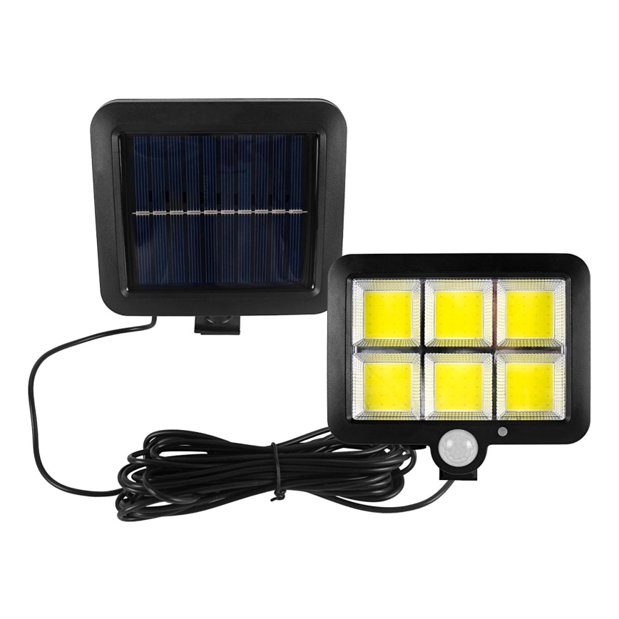 LED Päikesepaneeliga prožektor koos anduriga LED/1,5W/3,7V 6000K IP44 1200 mAh