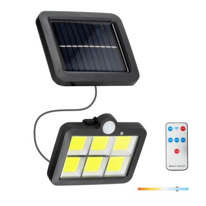 LED Päikesepaneeliga prožektor koos anduriga LED/1,5W/3,7V 6000K IP44 1200 mAh