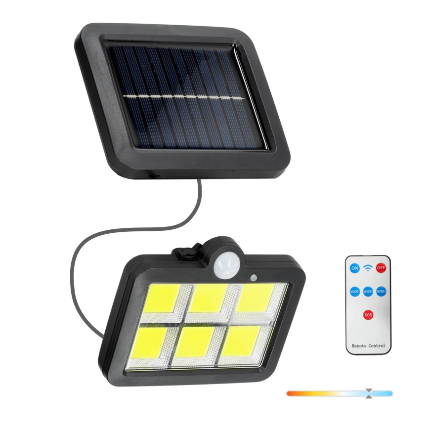LED Päikesepaneeliga prožektor koos anduriga LED/1,5W/3,7V 6000K IP44 1200 mAh