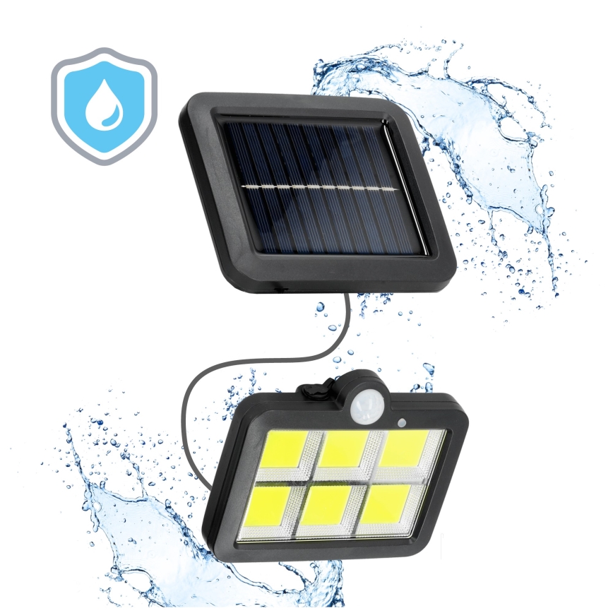 LED Päikesepaneeliga prožektor koos anduriga LED/1,5W/3,7V 6000K IP44 1200 mAh