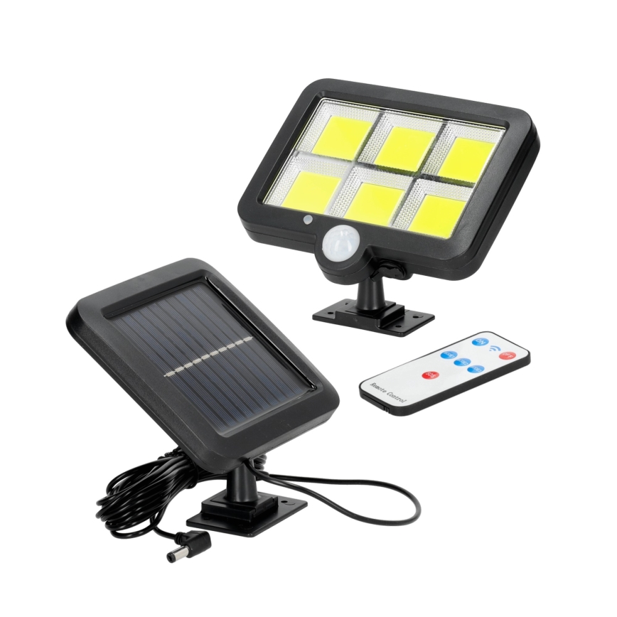 LED Päikesepaneeliga prožektor koos anduriga LED/1,5W/3,7V 6000K IP44 1200 mAh