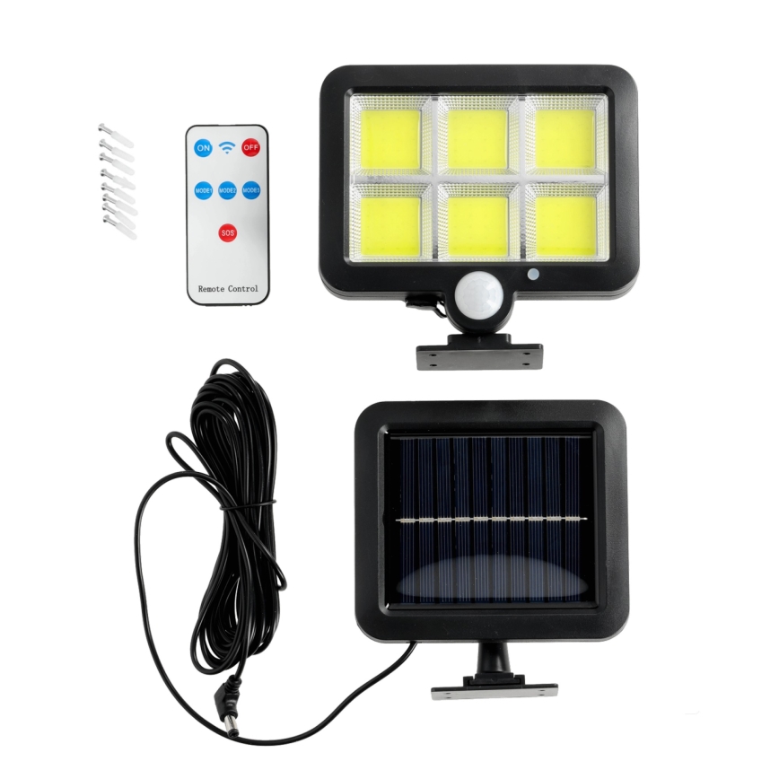 LED Päikesepaneeliga prožektor koos anduriga LED/1,5W/3,7V 6000K IP44 1200 mAh
