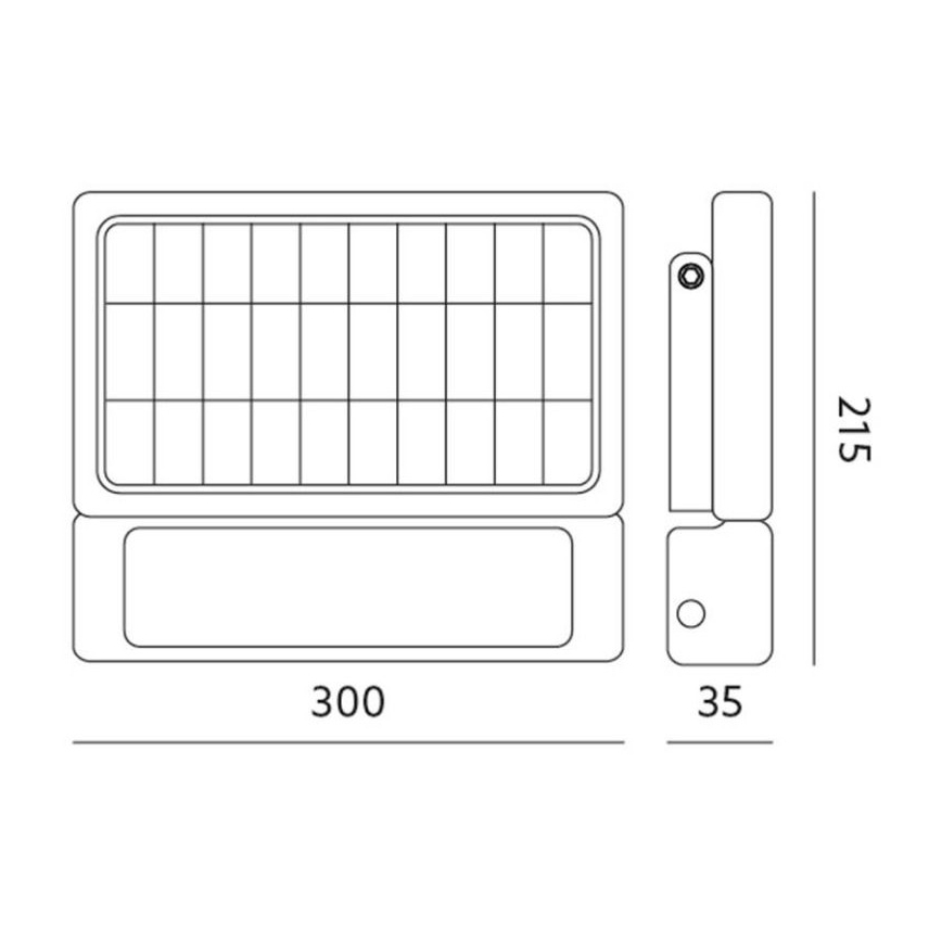 LED Päikesepaneeliga prožektor koos anduriga LED/10W/3,7V 4000K IP65 7200 mAh