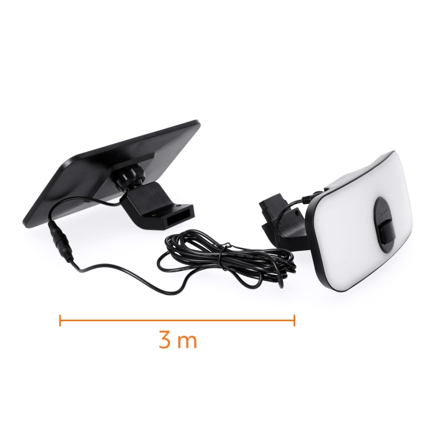 LED Päikesepaneeliga prožektor koos anduriga LED/13W/3,7V IP65 4000K 4000 mAh