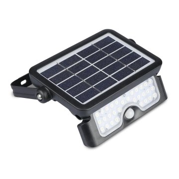 LED Päikesepaneeliga prožektor koos anduriga LED/5W/3,7V IP65 4000K 3000 mAh