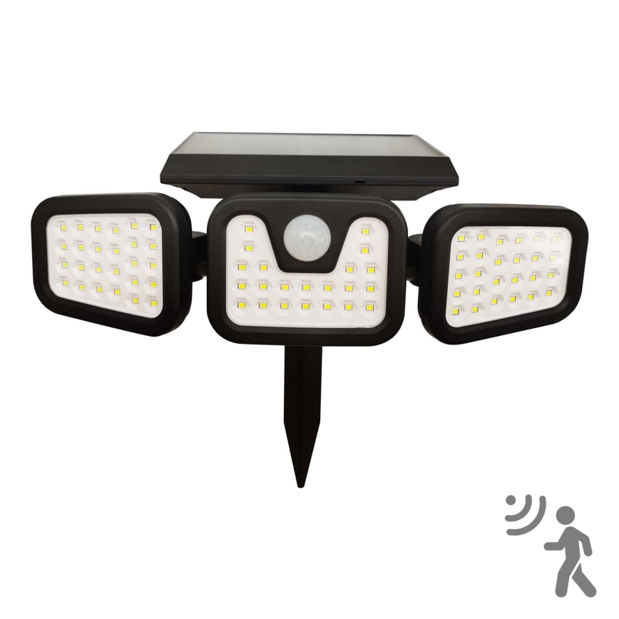 LED Päikesepaneeliga prožektor koos anduriga TRIO LED/0,6W/3,7V 1200 mAh IP44