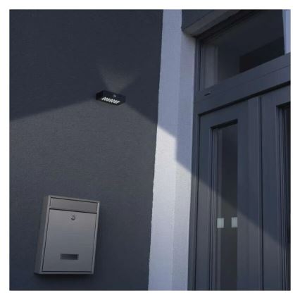 LED Päikesepaneeliga prožektor koos liikumisanduriga LED/3,7V 1200mAh 4000K IP65 must