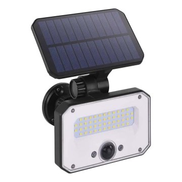 LED Päikesepaneeliga prožektor koos liikumisanduriga SPILO LED/3,7V 3600mAh 3000K IP54 + kaugjuhtimispult