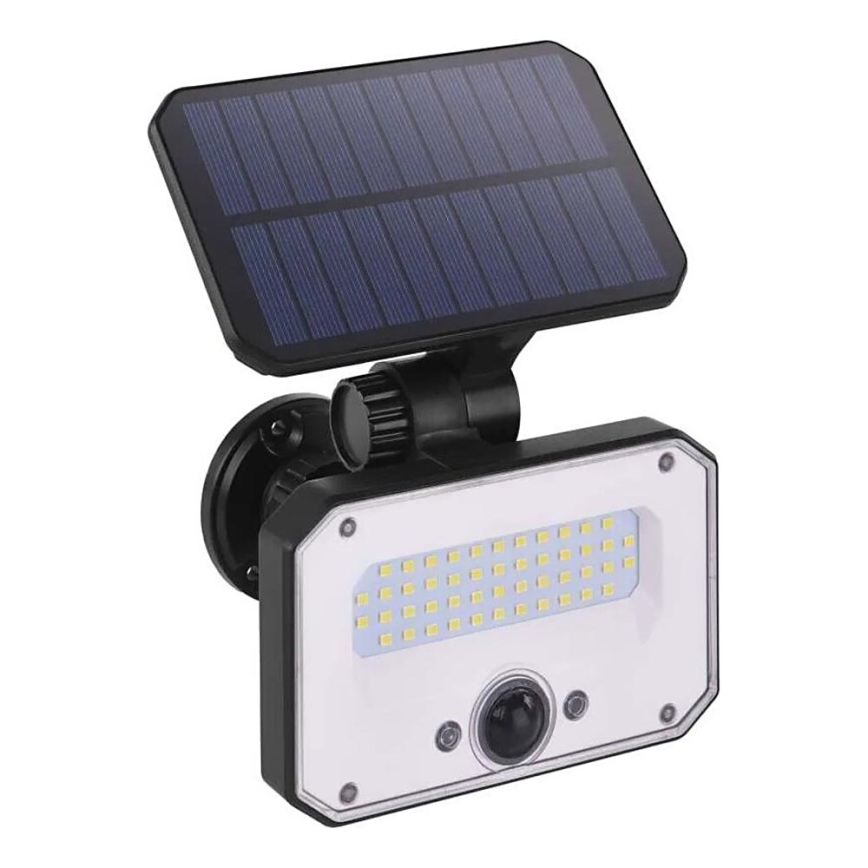 LED Päikesepaneeliga prožektor koos liikumisanduriga SPILO LED/3,7V 3600mAh 3000K IP54 + kaugjuhtimispult