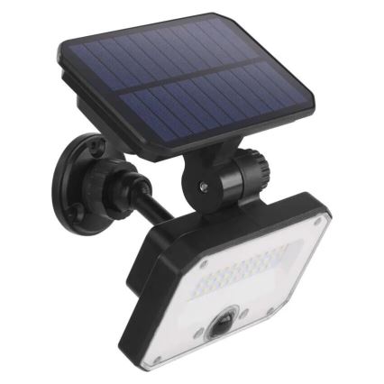 LED Päikesepaneeliga prožektor koos liikumisanduriga SPILO LED/3,7V 3600mAh 3000K IP54 + kaugjuhtimispult